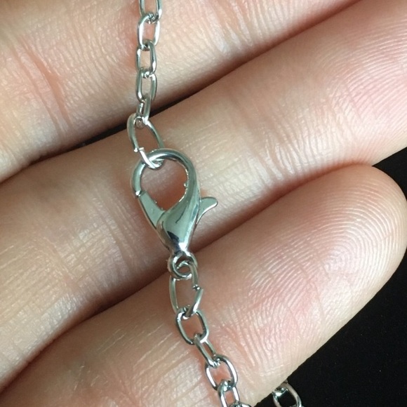 Yin Yang Black and White Silver Tone Necklace - Picture 5 of 7